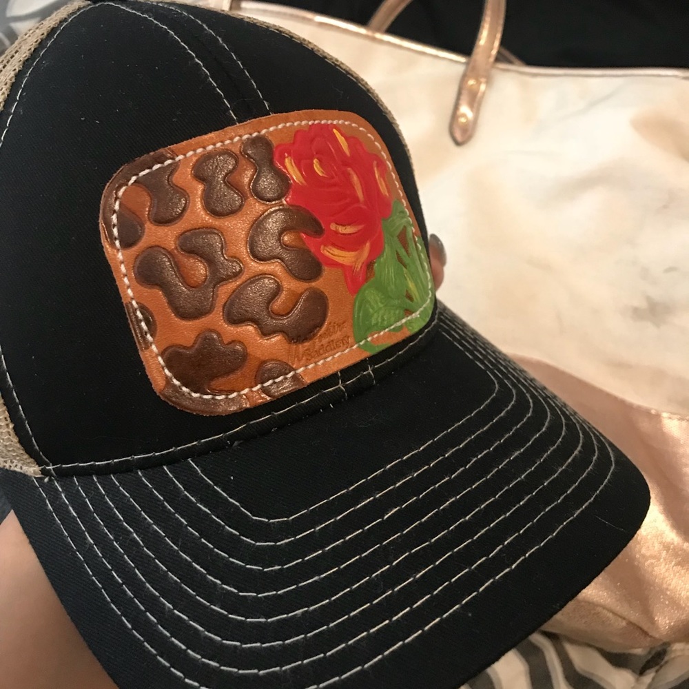 Boutique leather patch cap